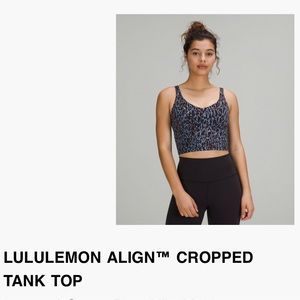 LULULEMON align cropped tank top size 18 nwot